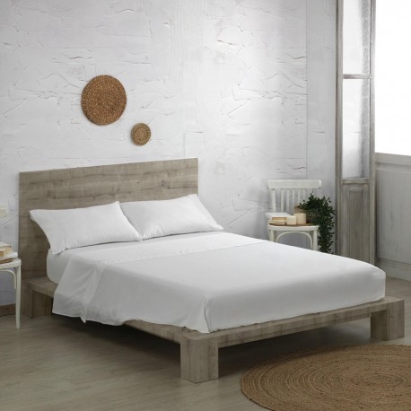 Base tapizada PESPUNTES en color gris, Bases cama baratas