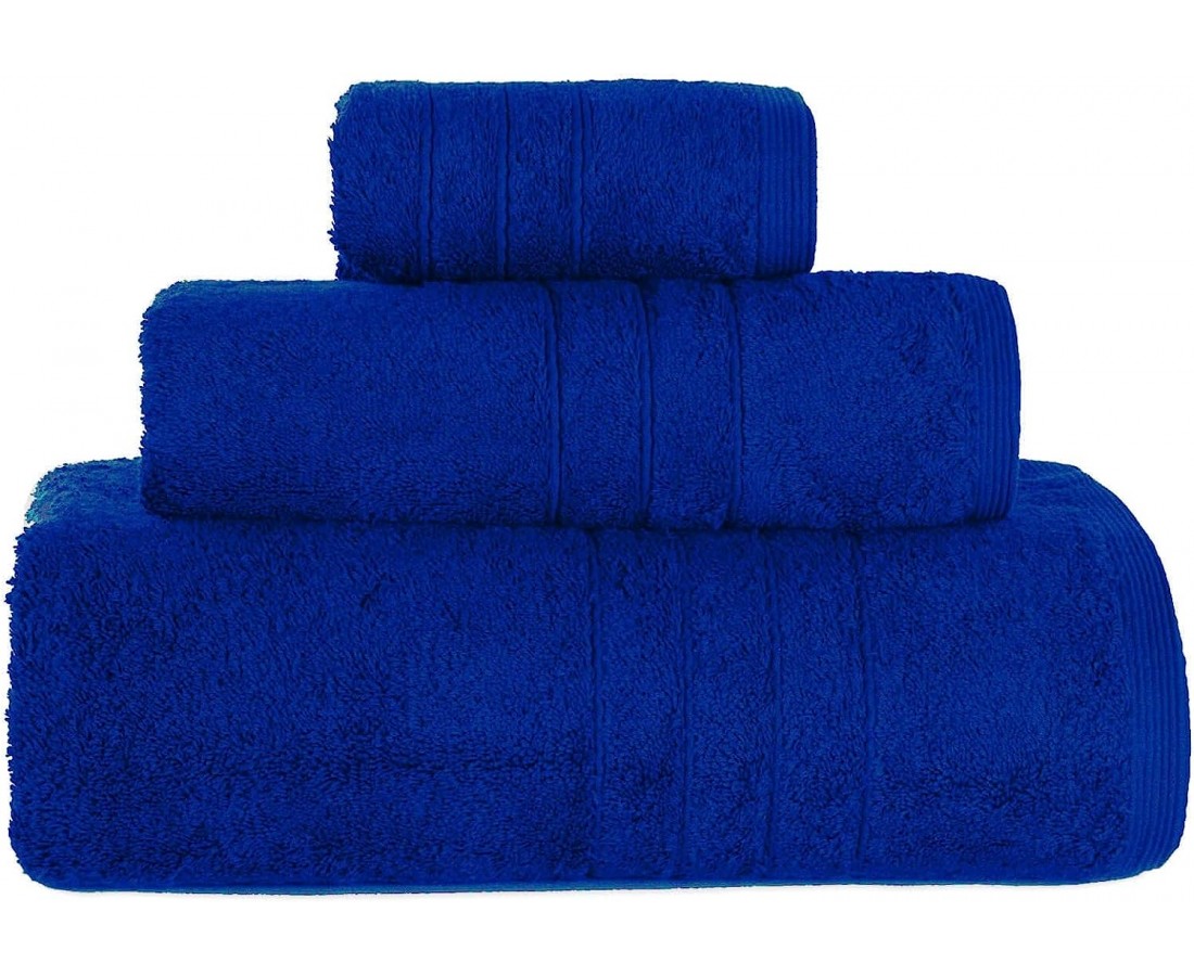 Juego 3 toallas algodón 700 gr/m2 Azul