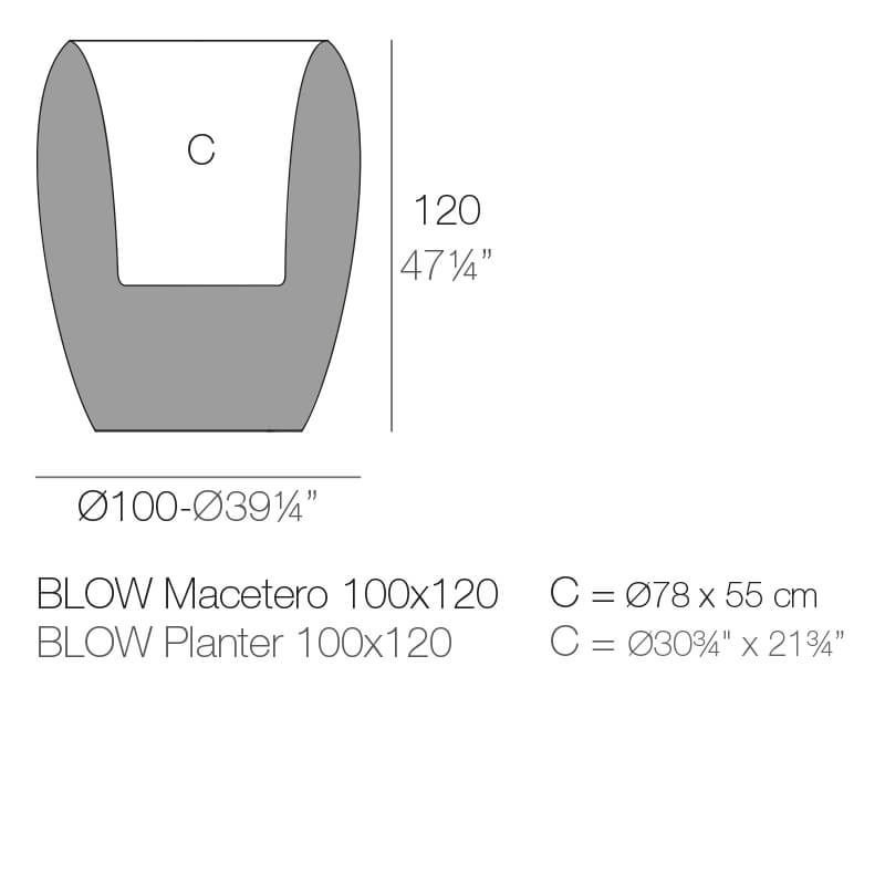 Macetero Blow 120