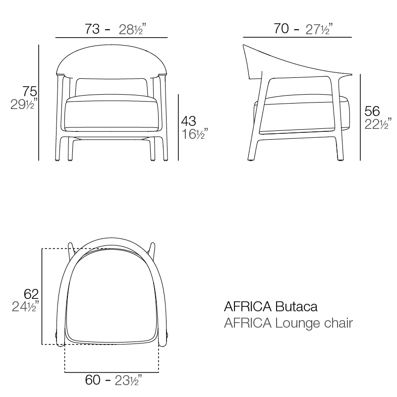 Medidas Butaca África